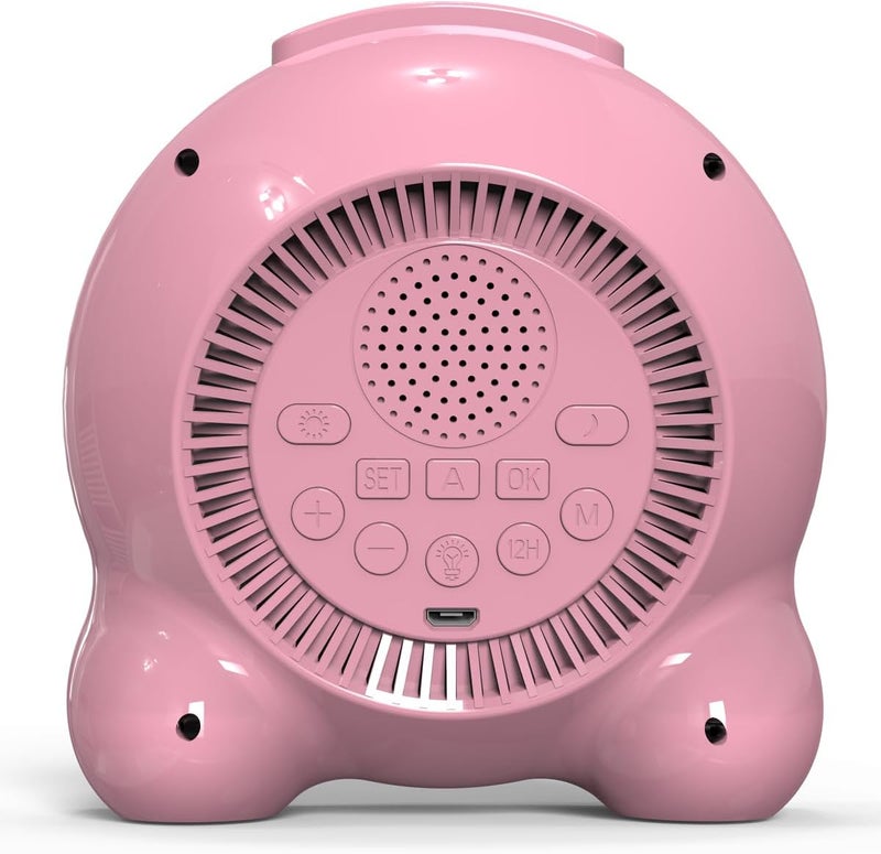 Sinoviwe Kids Alarm Clock Sun & Moon LED Display with Day & Date OK to Wake Clock with Night Light for Kids Children's Sleep Trainer Gift for Boy and Girls (Pink) - Image 3